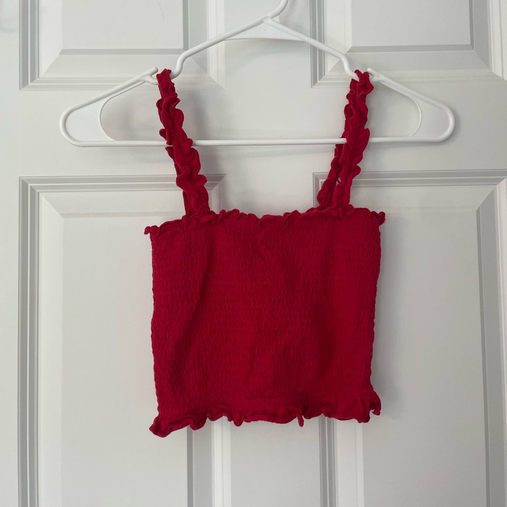 Red tank top